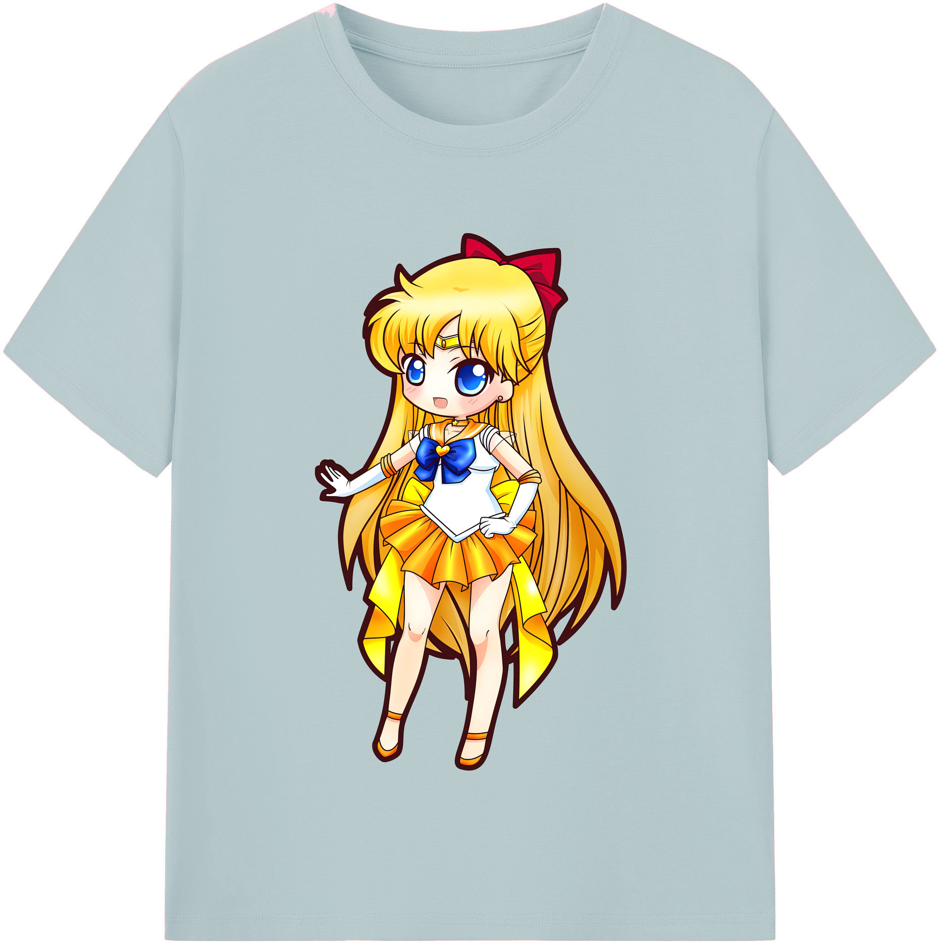 （画像用） 美少女戦士セーラームーン 愛野 美奈子 あいの みなこ Sailor Moon Aino Minako 綿100％半袖Tシャツ（フロントプリント）